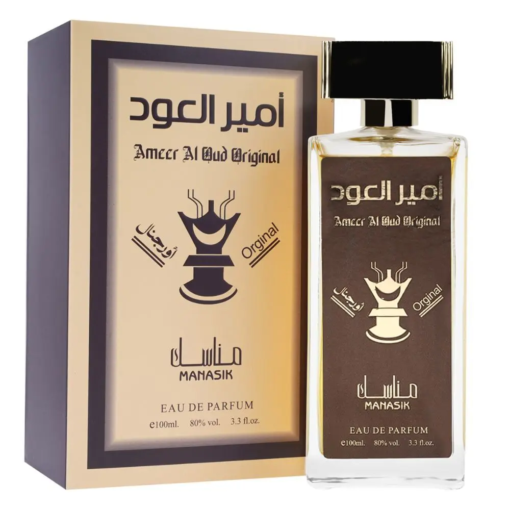 MANASIK Ameer Al Oud Orginal Eau De Parfume for Men, Fabric Spray Perfume, Long Lasting Fragrance 100 ml