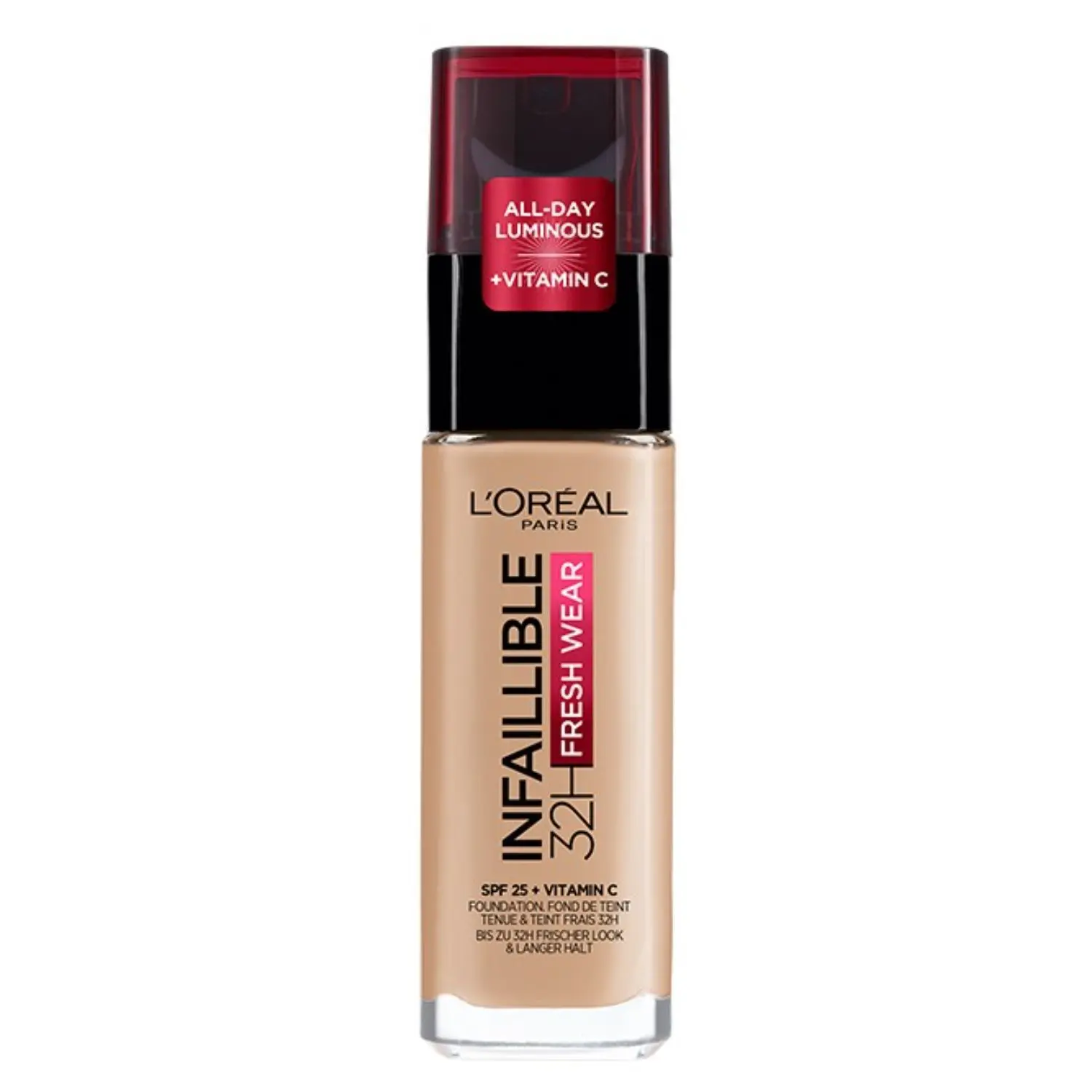 L'Oreal Paris InfallibleAA 32HAA Fresh Wear Foundation -AA Natural beige 125 (30 ml)