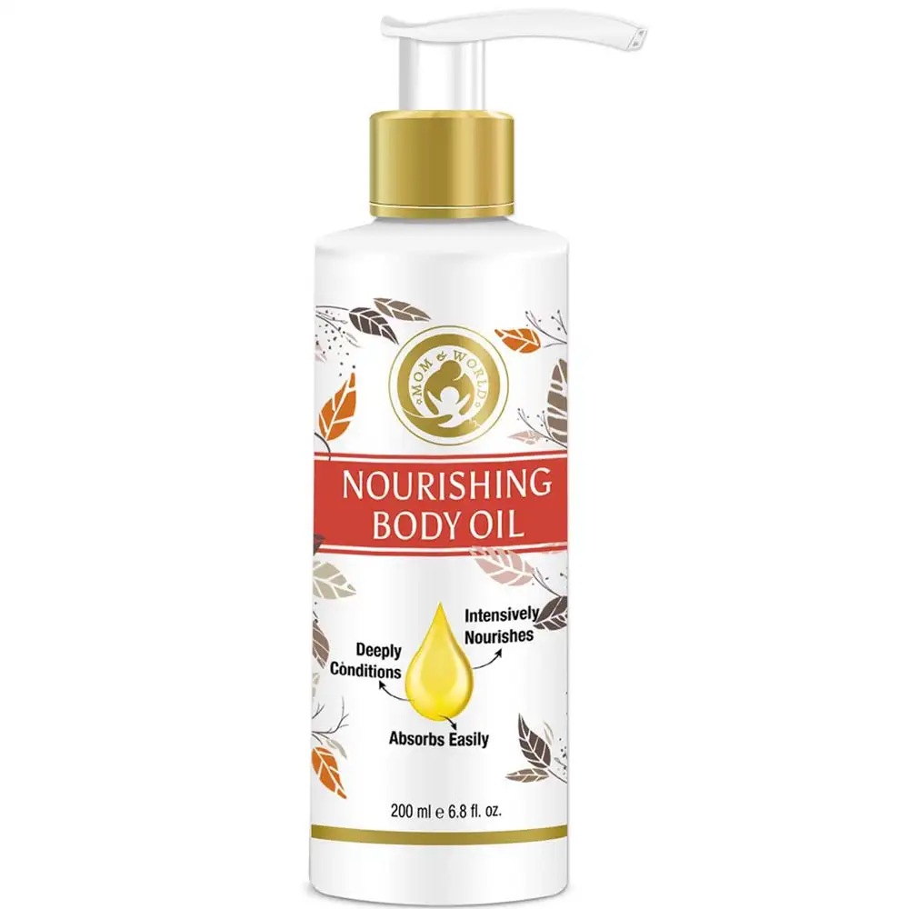 Mom & World Nourishing Body Oil,  200 ml  Complete Moisturising, 100% Pure Oils