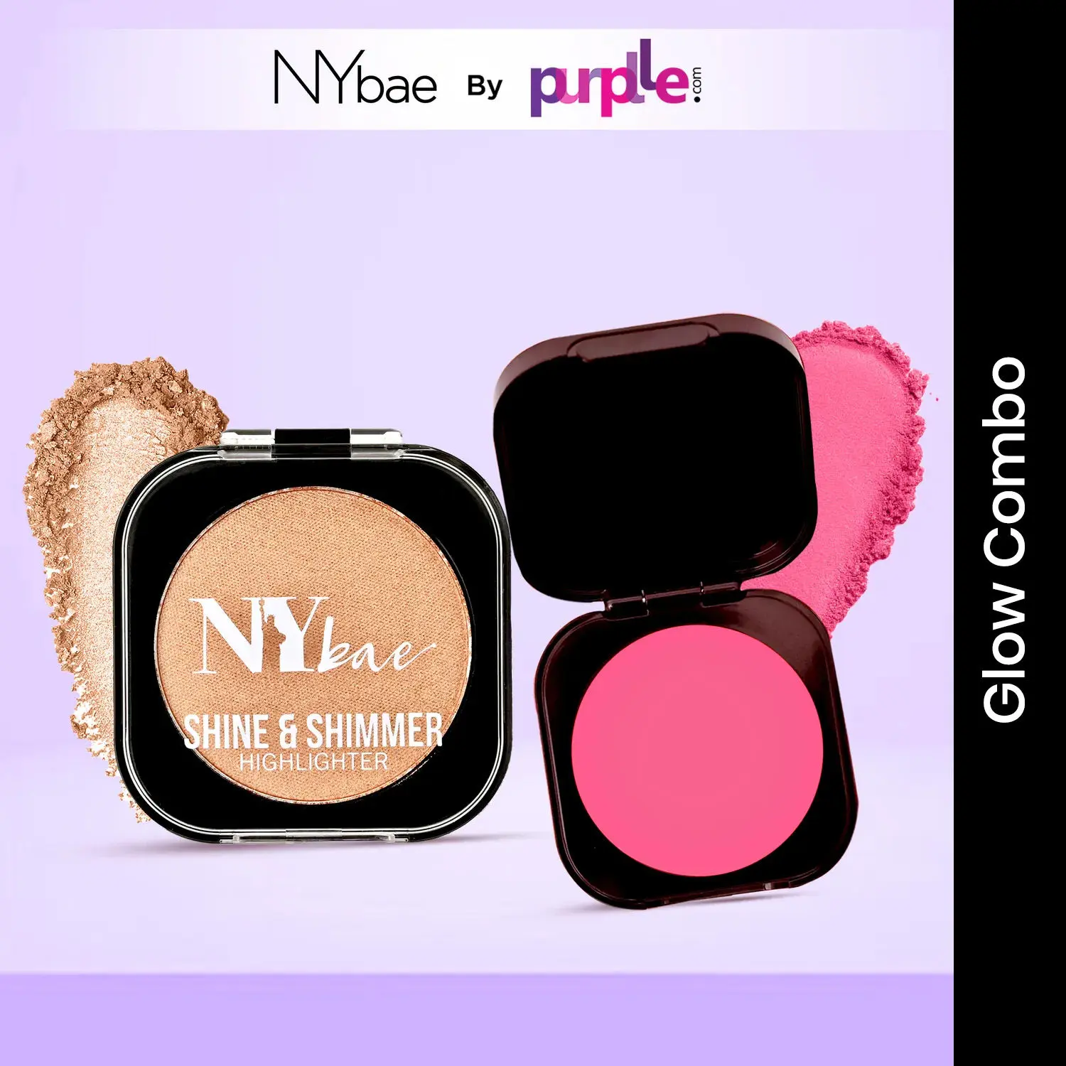 NY Bae Radiant Glow Pack | Highlighter | Blush | Multipurpse Combo| Blendable | Matte Finish (10 g)