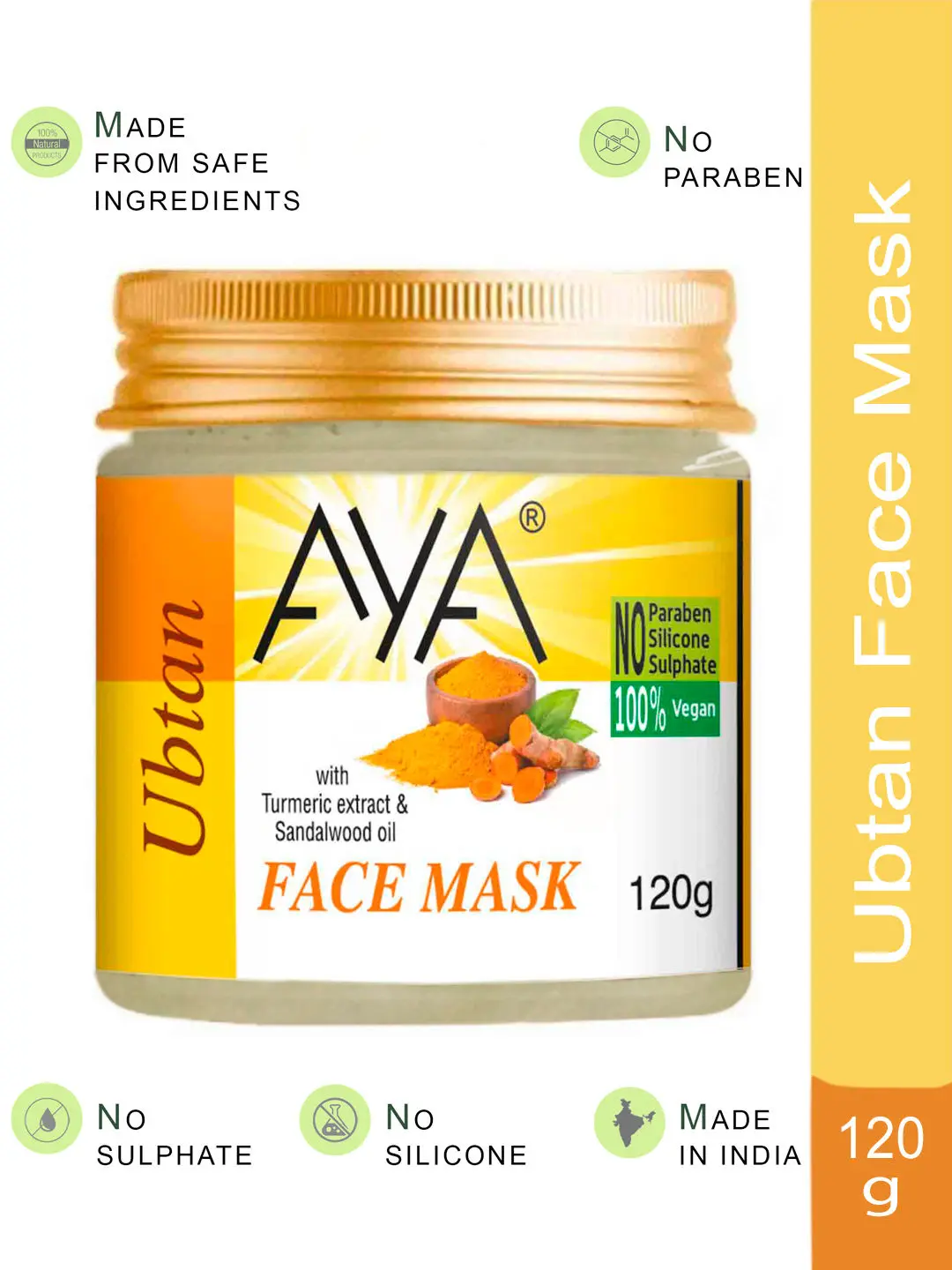 AYA Ubtan Face Mask, 120 g | No Paraben, No Silicone, No Sulphate