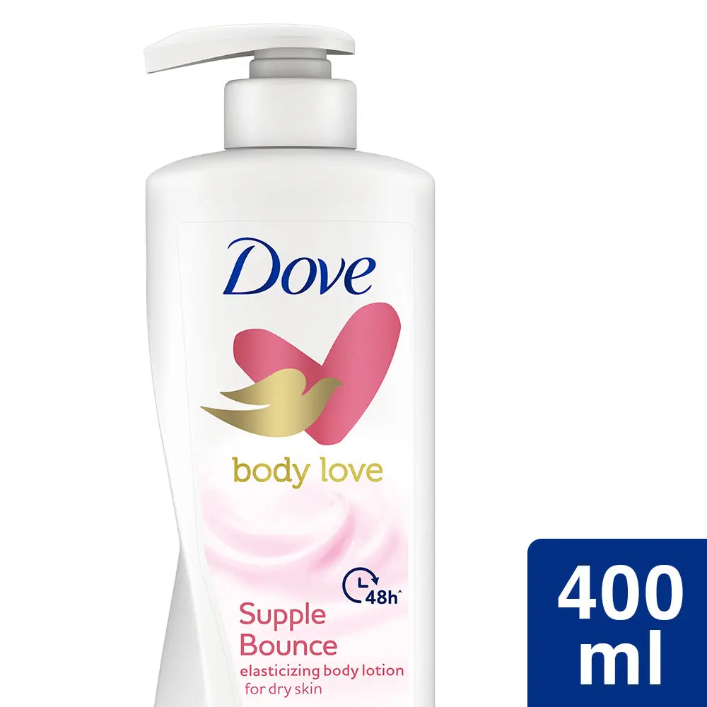 Dove Body Love Supple Bounce Body Lotion for Dry Skin Paraben Free, 400 ml