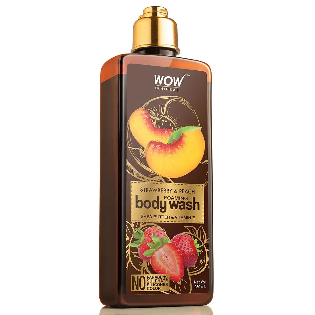 WOW Skin Science Strawberry & Peach Foaming Body Wash (250 ml)
