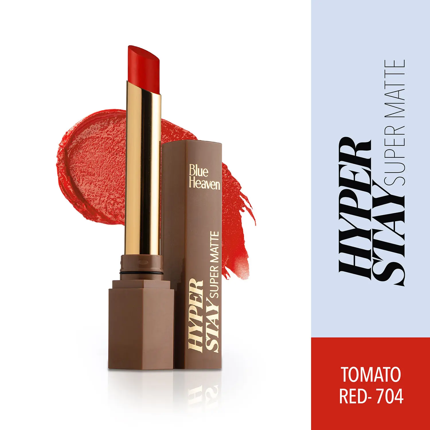 Blue Heaven Hyperstay Super Matte Lipstick, Tomato Red, 704 (2.2 g)