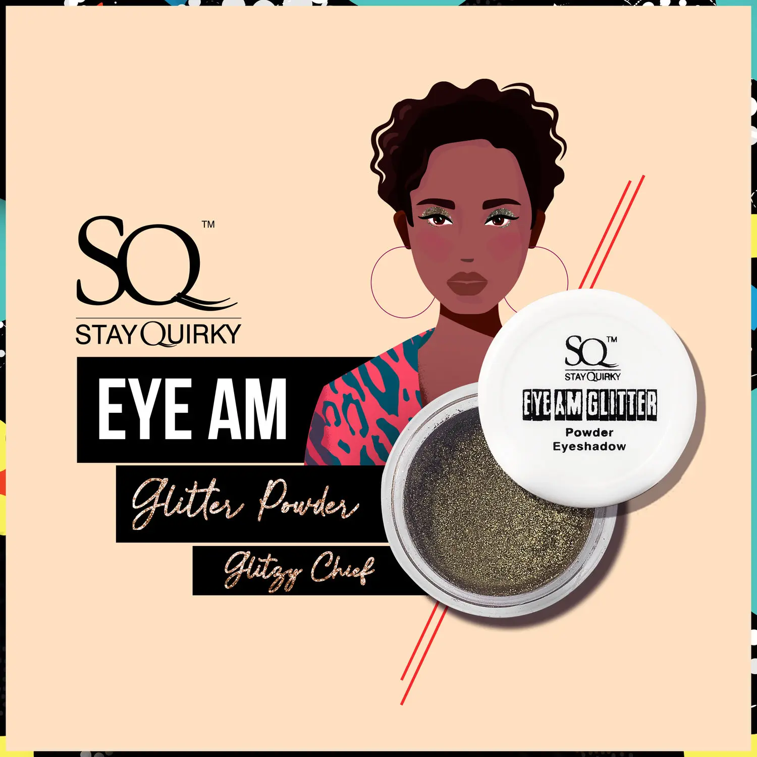 SQ Eye Am Glitter- Powder Eyeshadow -Glitzy Chief 03 (2.5 gm)