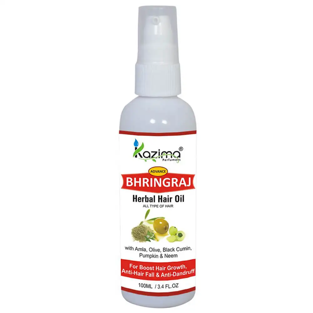 Kazima Bhringraj Herbal Hair Oil,  100 ml  for Boost Hair Growth, Anti Hair Fall & Anti Dandruff