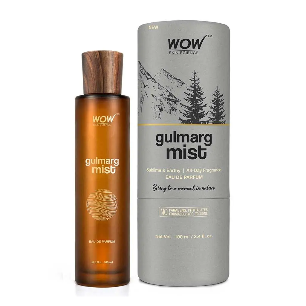 WOW Skin Science Eau De Parfum Gulmarg Mist - Sublime And Earthy All Day Fragrance - Long Lasting & Unisex Perfume - 100 ml