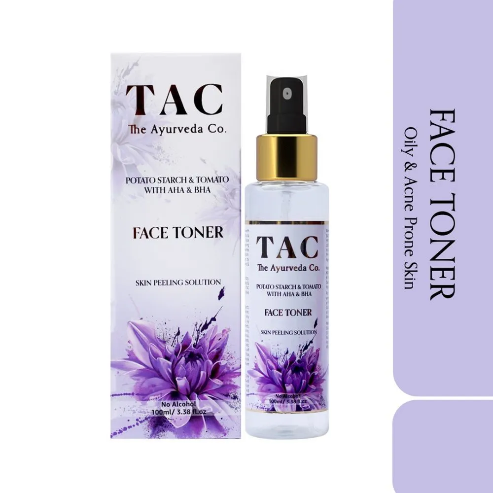 TAC - The Ayurveda Co. Natural Aha Bha Face Toner For Peeling & Mild Exfoliation With Potato Starch