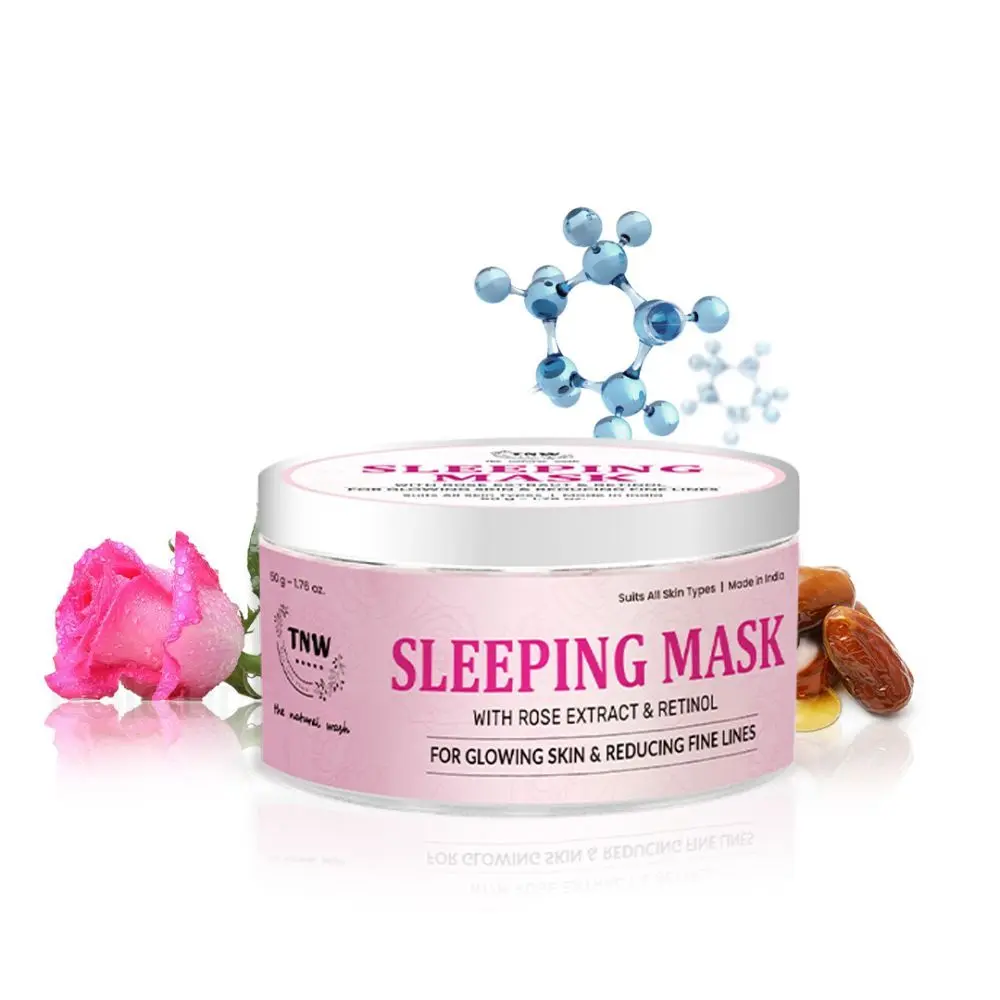 TNW – The Natural Wash Sleeping Mask with Rose Extract & Retinol | For Reducing Fine Lines & Glowing Skin | Suitable for all Skin Types