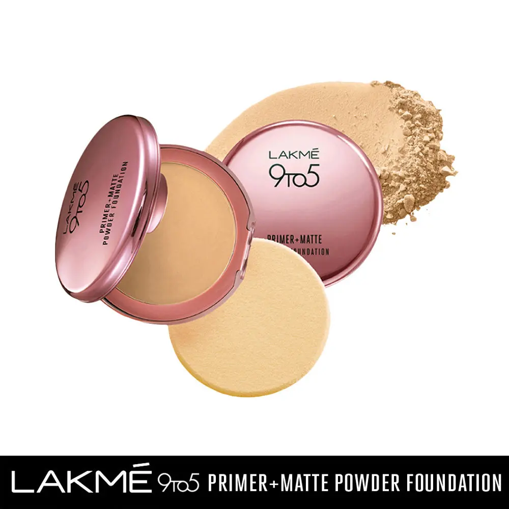 Lakme 9 To 5 Primer + Matte Powder Foundation Compact - Ivory Cream (9 g)