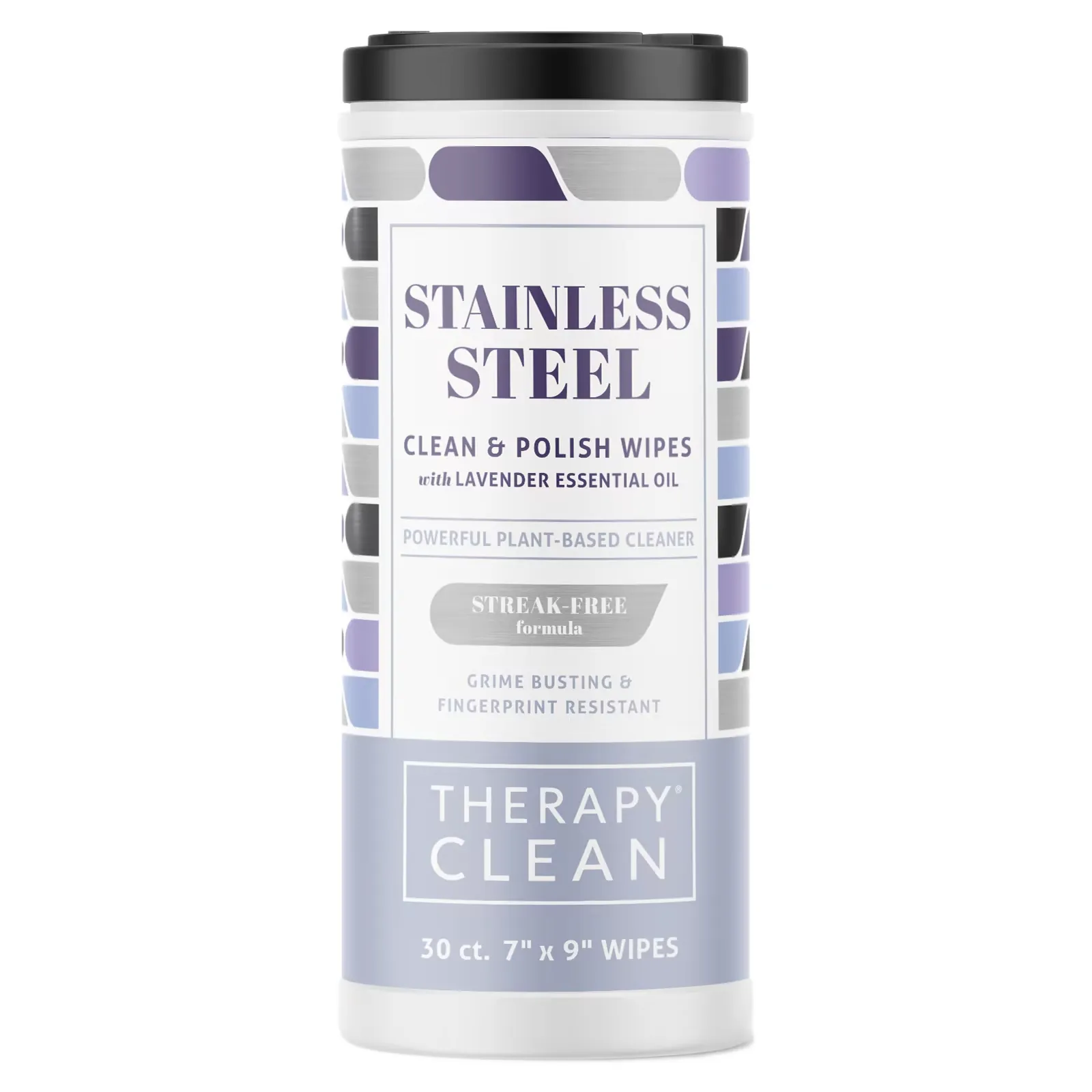 Stainless Steel, Clean & Polish Wipes with Lavender Essential Oil, 30 Wipes