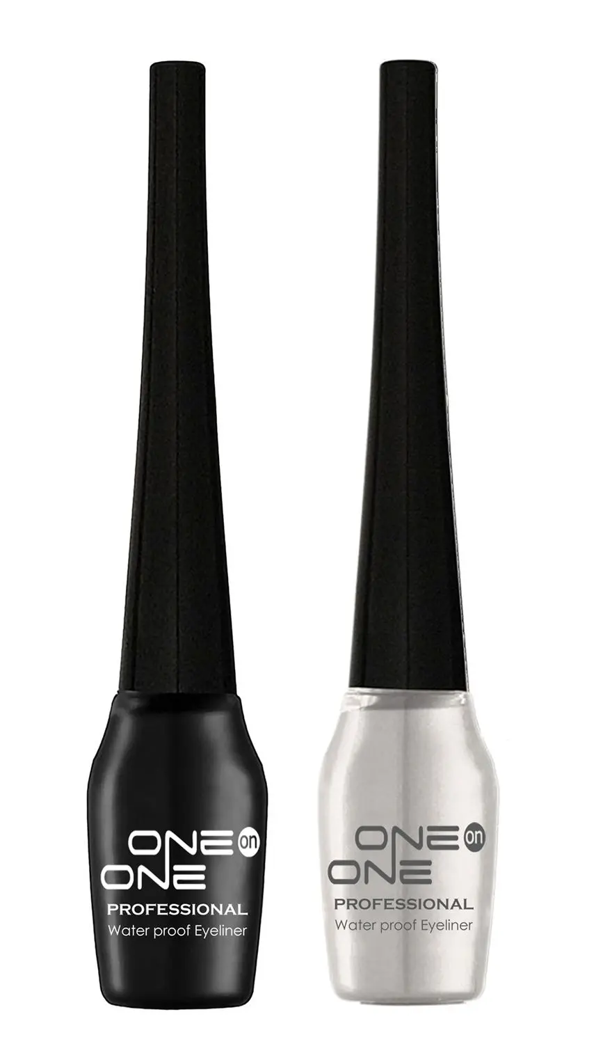 ONE on ONE Waterproof Eyeliner, Set of 2 (Black and Silver)