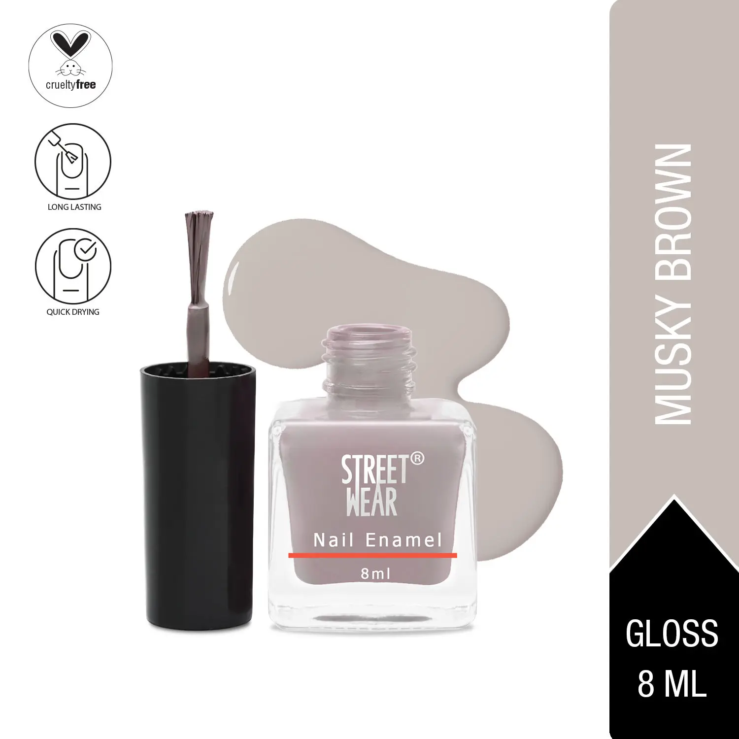 Street Wear Nail Enamel (Revamp) Musky Brown (8 ml)