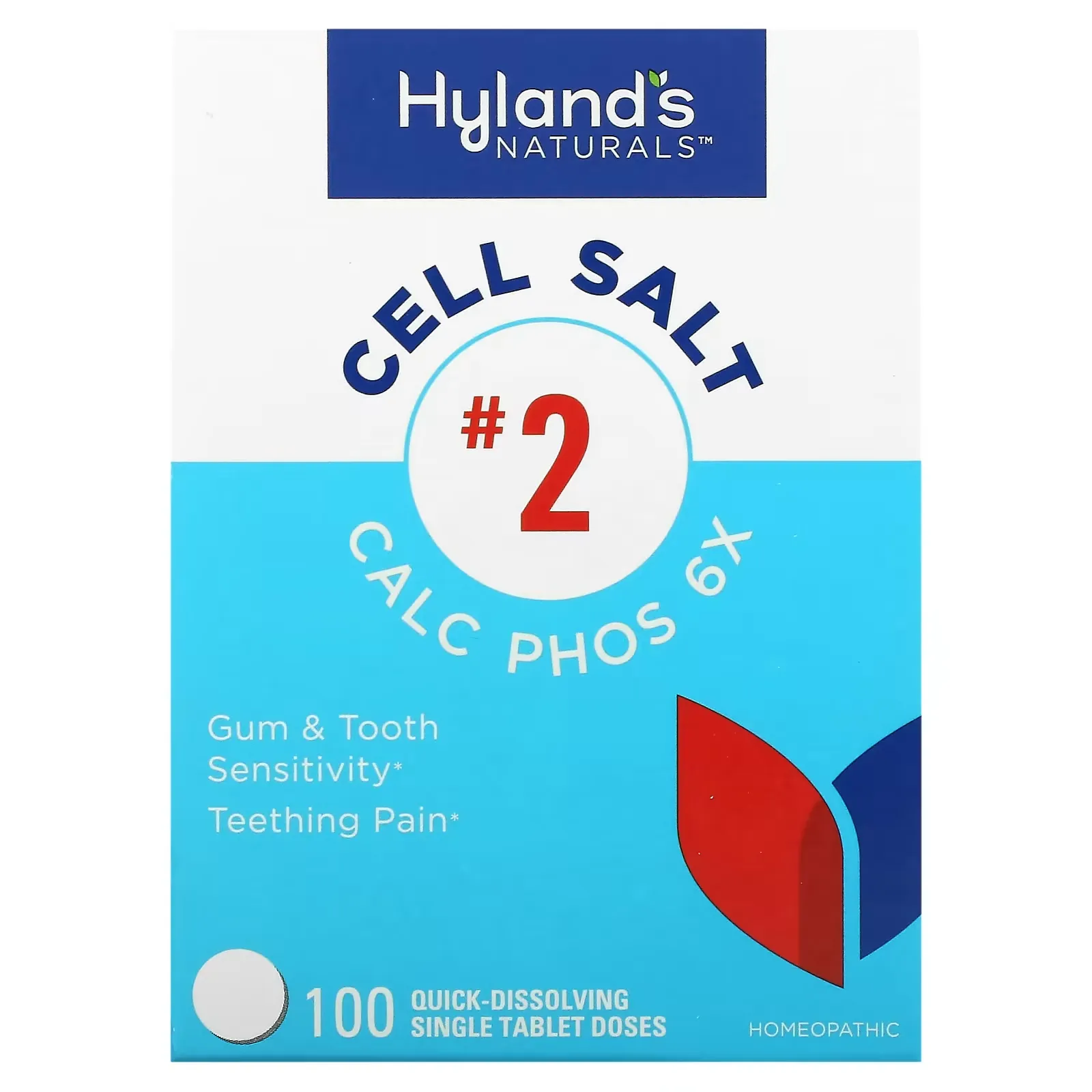 Cell Salt #2, Ferrum Phos 6x, 100 Quick-Dissolving Single Tablets