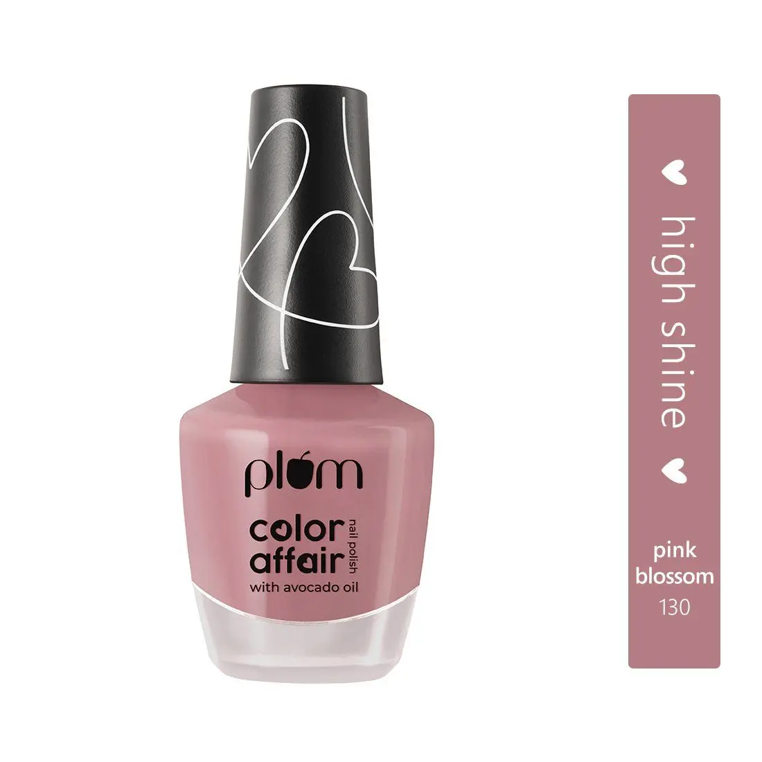 Plum Color Affair Nail Polish - Pink Blossom - 130 | 7-Free Formula | High Shine & Plump Finish | 100% Vegan & Cruelty Free