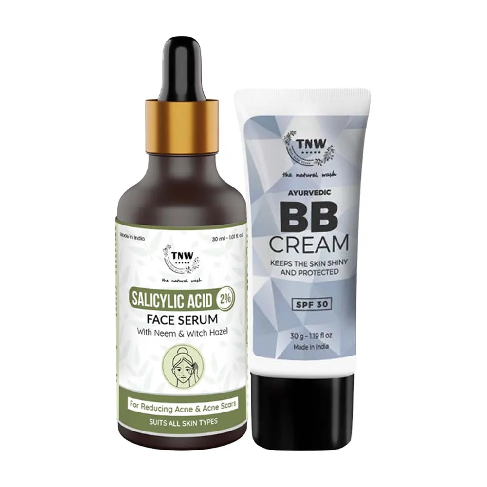 TNW The Natural Wash Salicylic Acid Face Serum & BB Cream for Healthy & Glowing Skin Combo