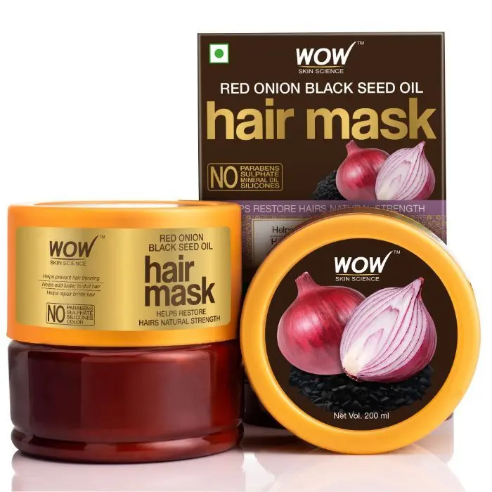 WOW Skin Science Red Onion Black Seed Oil hair mask for Helps restore hairs natural strength - 200 ml