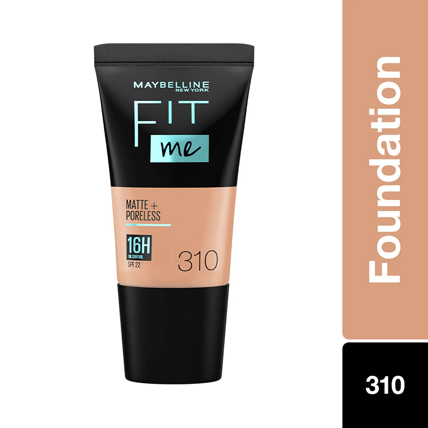 Maybelline New York Fit Me Matte + Poreless 16HR Oil Control Foundation Tube - 310 Sun Beige, 18 ml