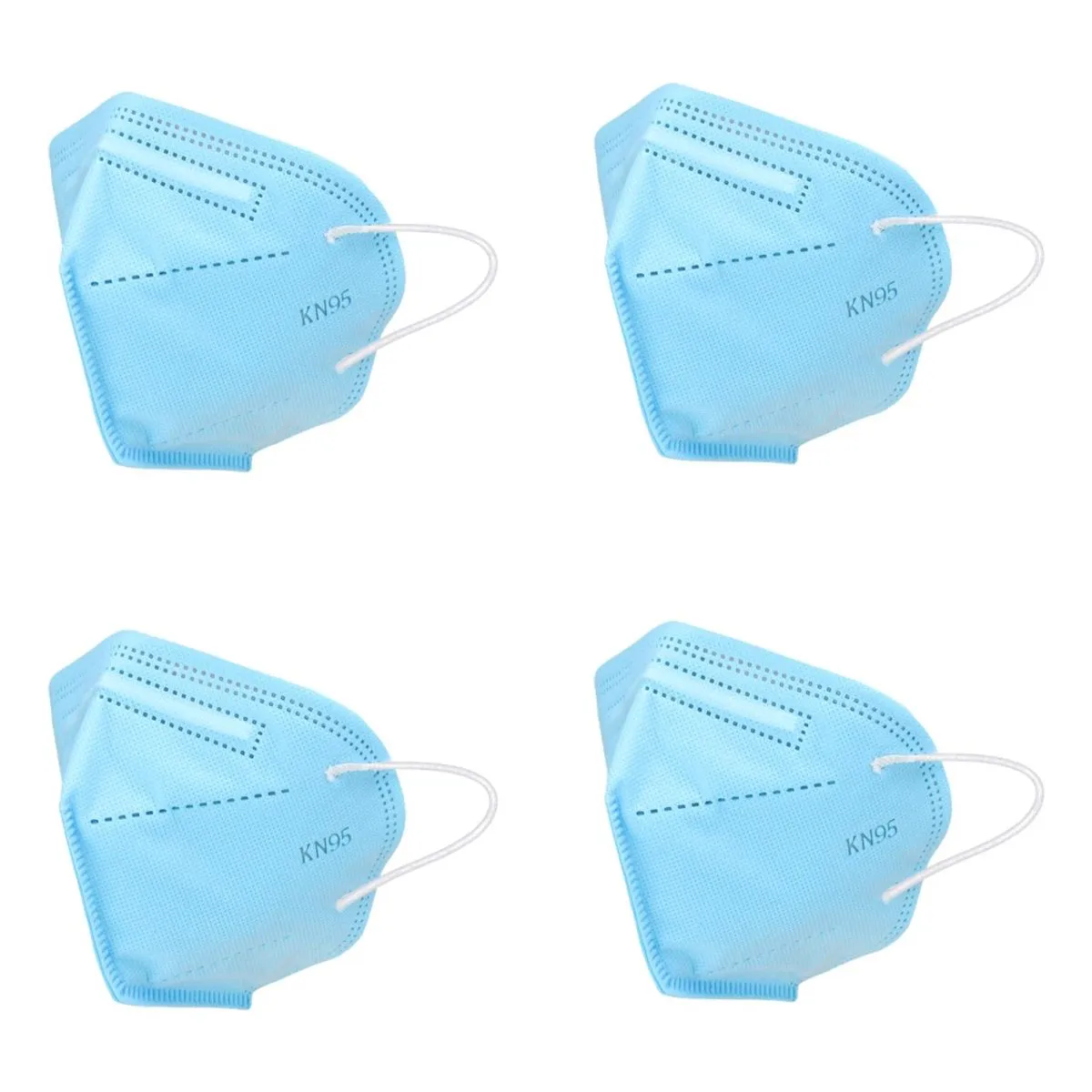 Fabula Pack Of 4 Kn95/N95 Anti-Pollution Reusable 5-Layer Mask (Blue )