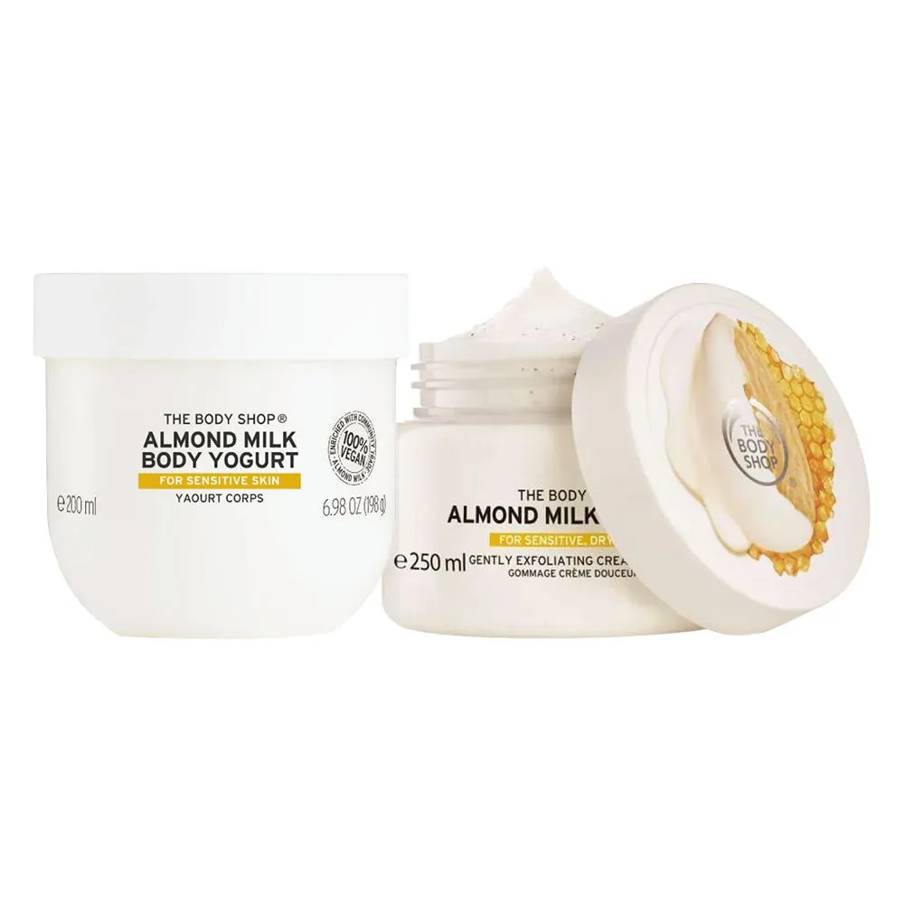 The Body Shop Almond Milk & Honey Scrub & Yogurt Combo