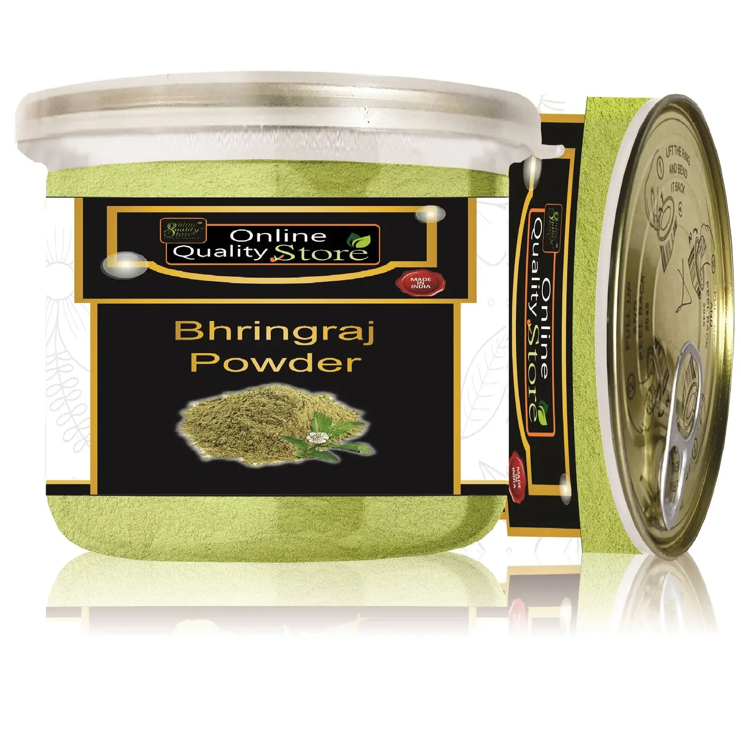 Online Quality Store Bhringraj Powder - 100 g|Bhringraj powder for hair |Eclipta alba for Hair |Hair Pack Powder |hair pack powder |bhringrajasava |bhringraj {Jar_bringraj_100gm}