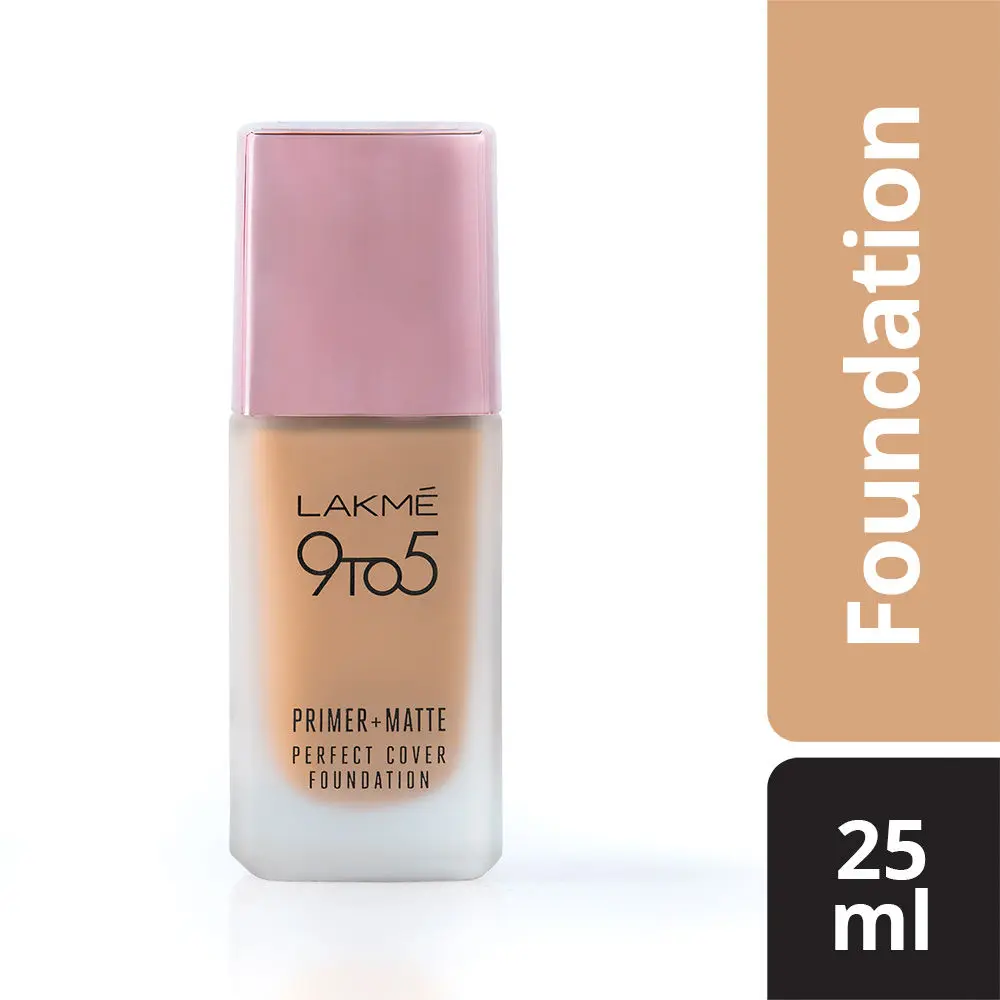 Lakme 9 To 5 Primer + Matte Perfect Cover Foundation - Neutral Nude N200 (25 ml)