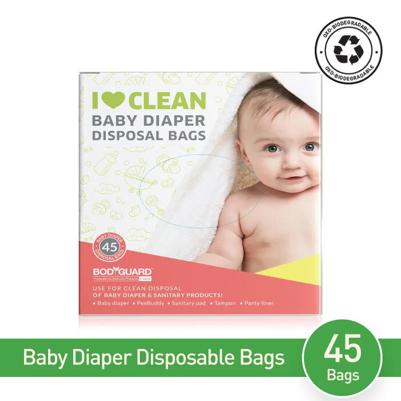 BodyGuard Baby Diapers and Sanitary Disposal Bag (45 Bags)