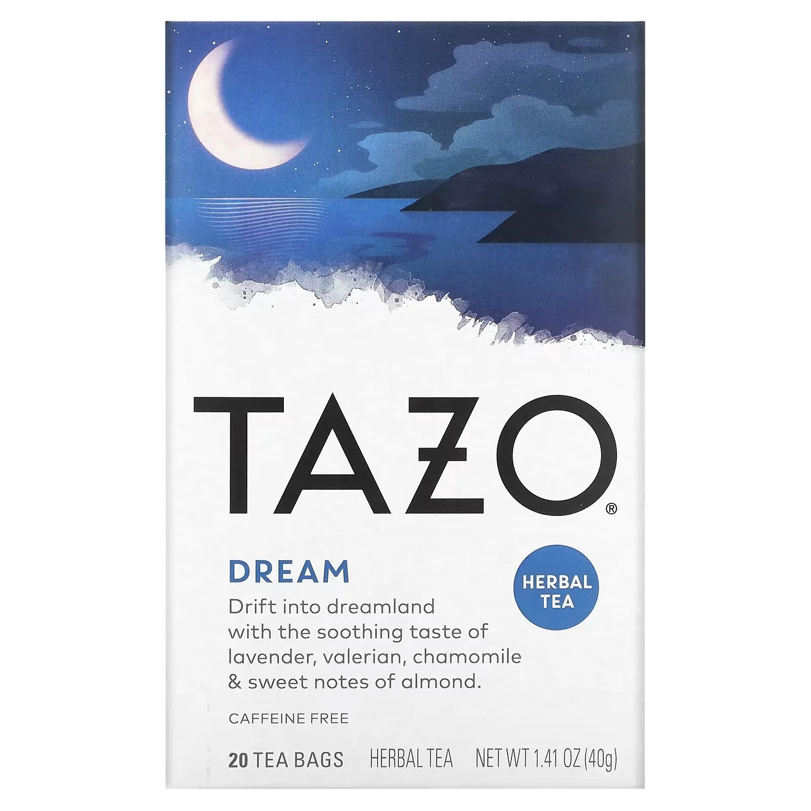 Dream, Herbal Tea, Caffeine Free, 20 Tea Bags, 1.41 oz (40 g)