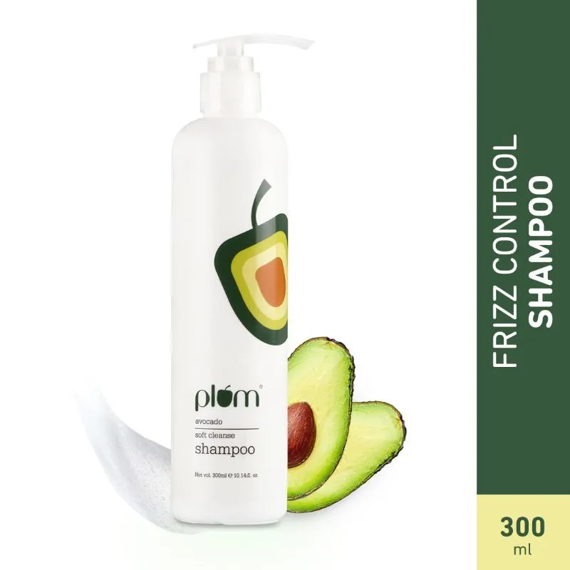 Plum Avocado Soft Cleanse Sulphate Free & Paraben Free Shampoo For Frizz-Free & Smooth Hair