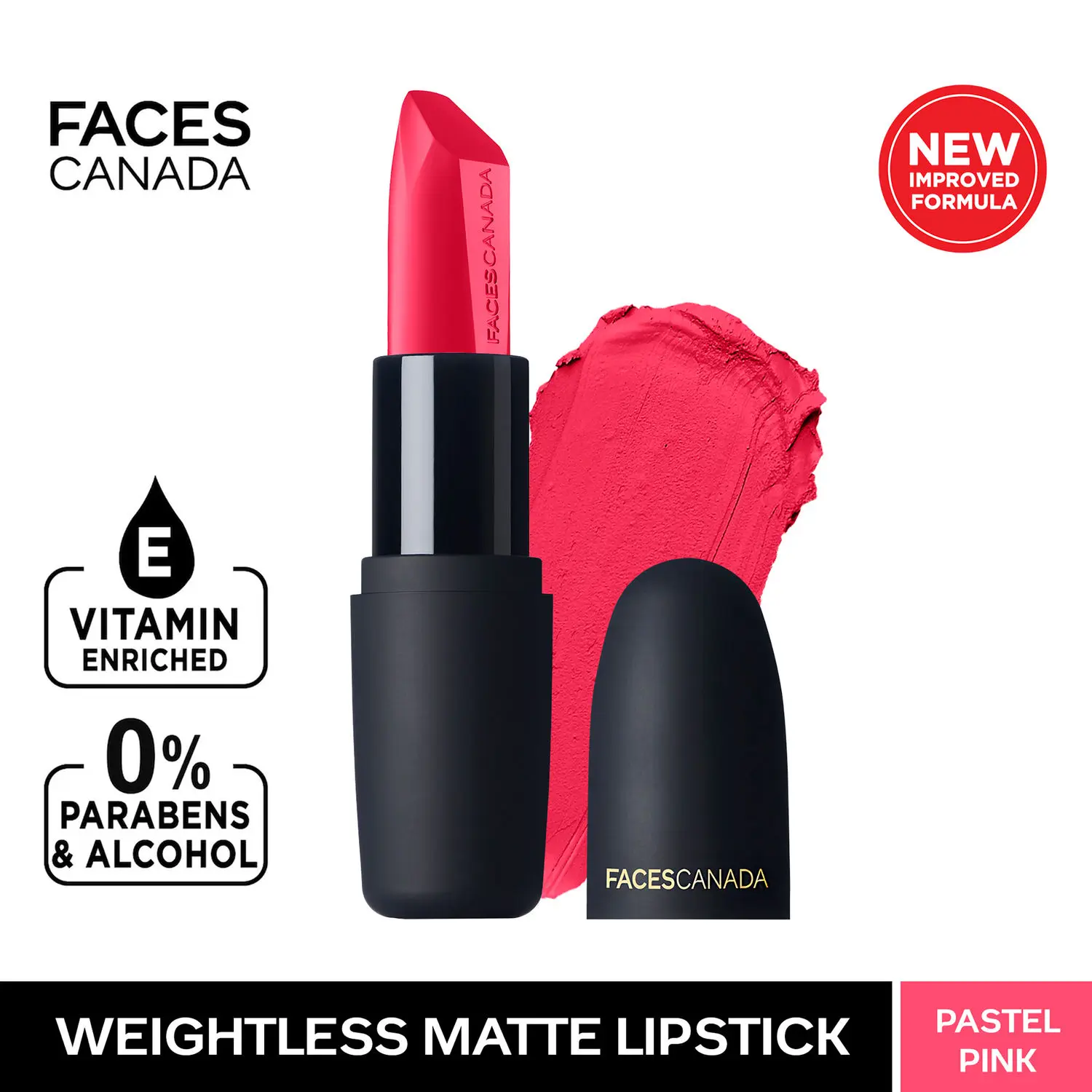 Faces Canada Weightless Matte Finish Lipstick Pastel Pink P09 (4.5 g)