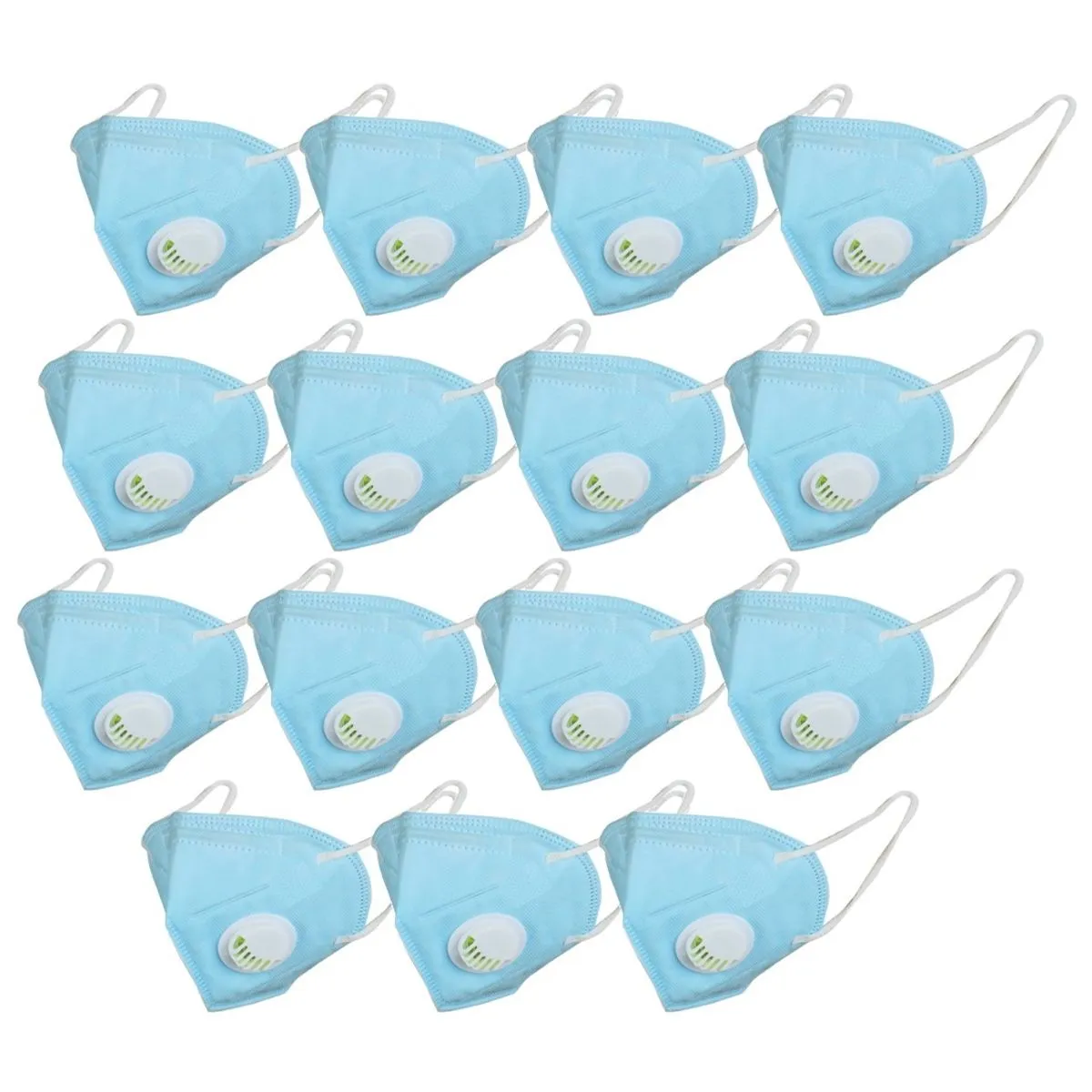 OOMPH Pack of 15 Anti-Pollution Reusable 5 Layer Mask - Blue