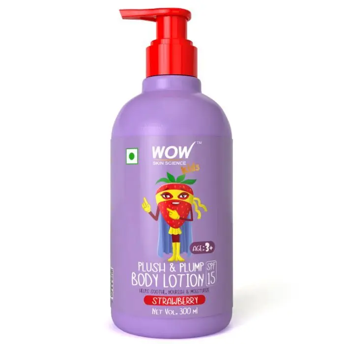 WOW Skin Science Kids Plush & Plump Body Lotion With SPF 15 - Strawberry (300 ml)