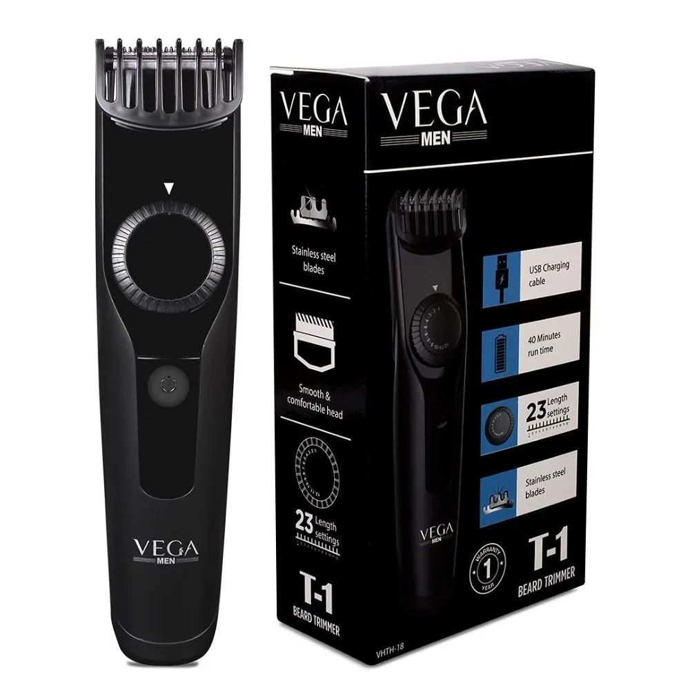 VEGA T-1 Beard Trimmer (VHTH-18), Black