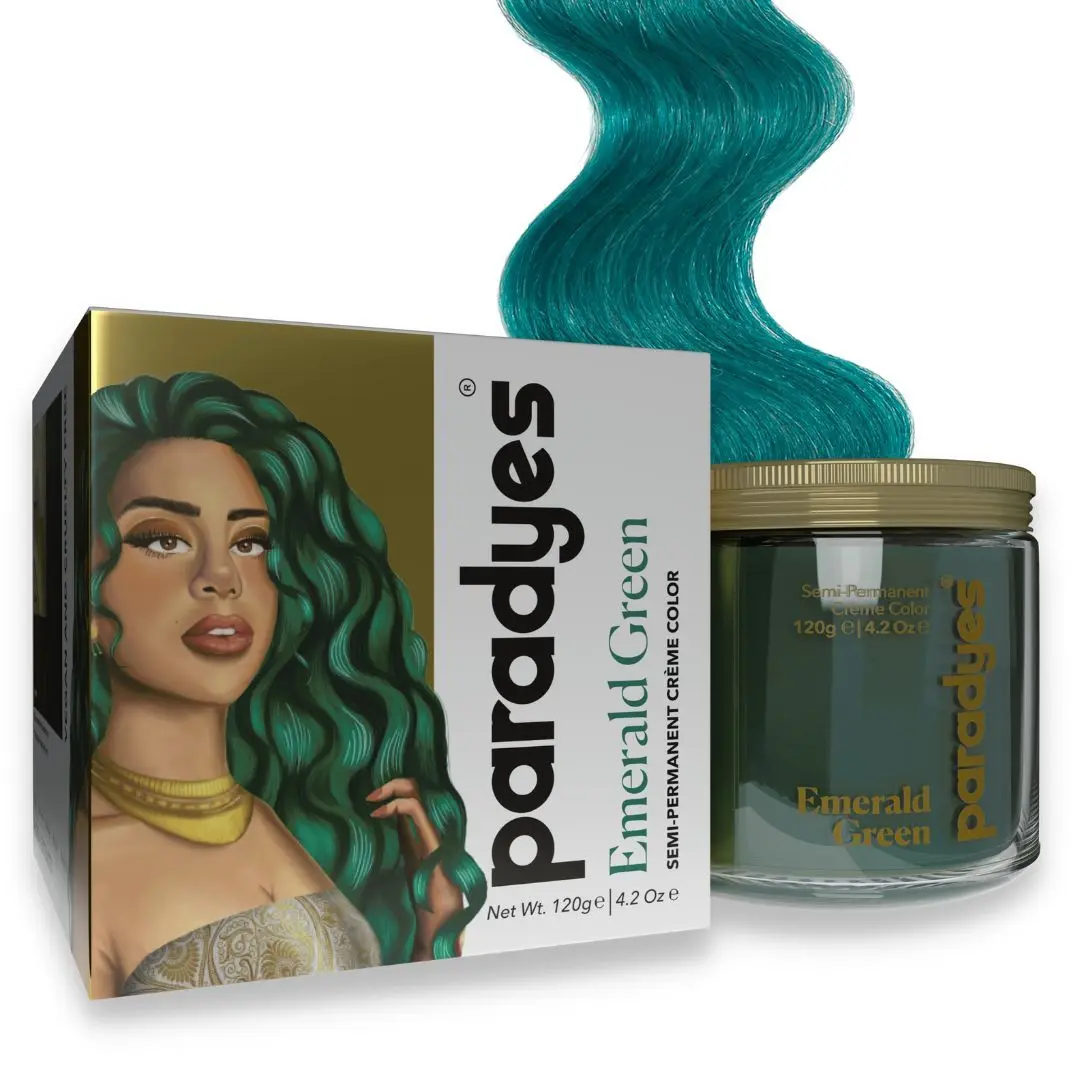 Paradyes Ammonia Free Emerald Green Semi-Permanent Hair Color (120 g)