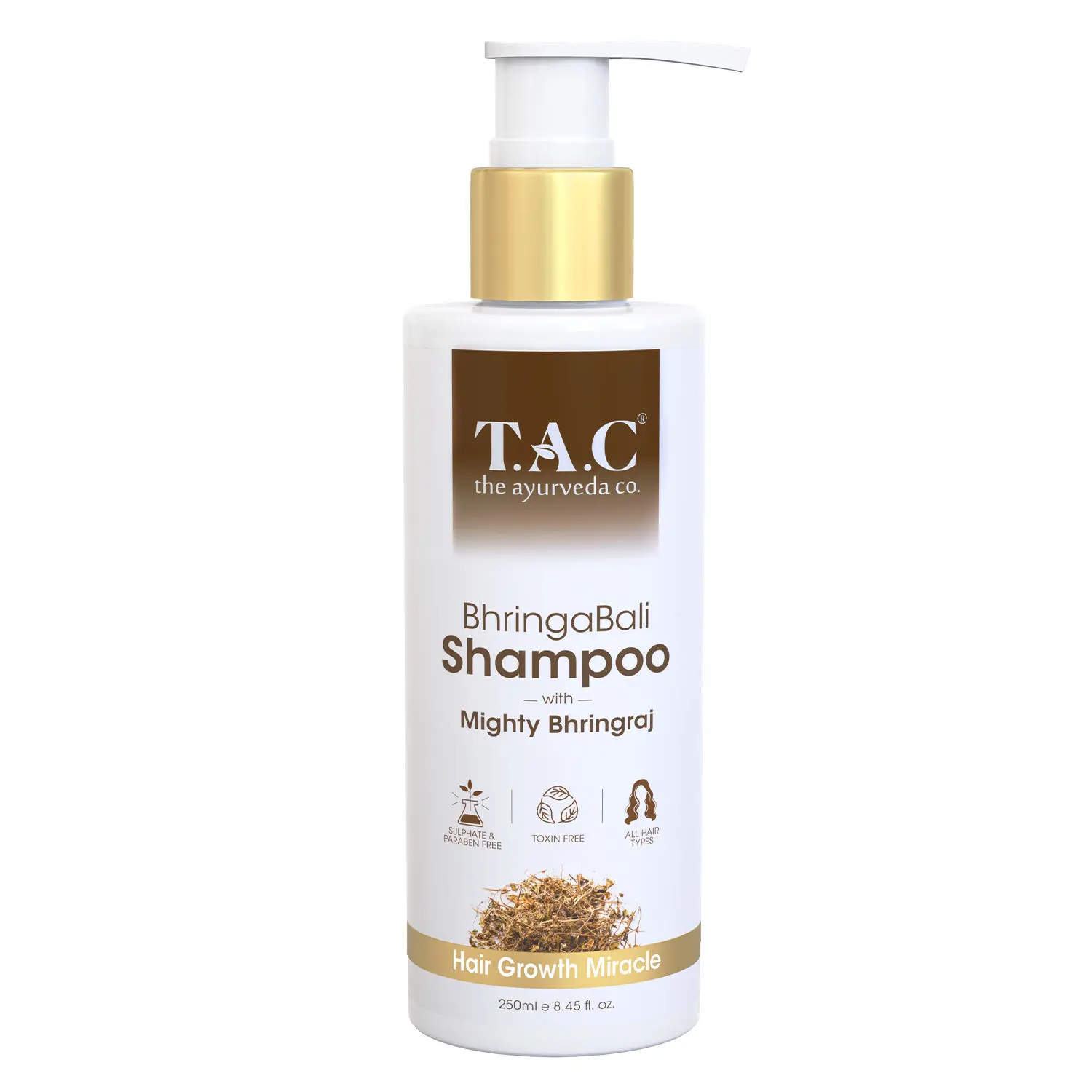 TAC - The Ayurveda Co. Bhringabali Shampoo with Mighty Bhringraj for Hair Growth, 250ml