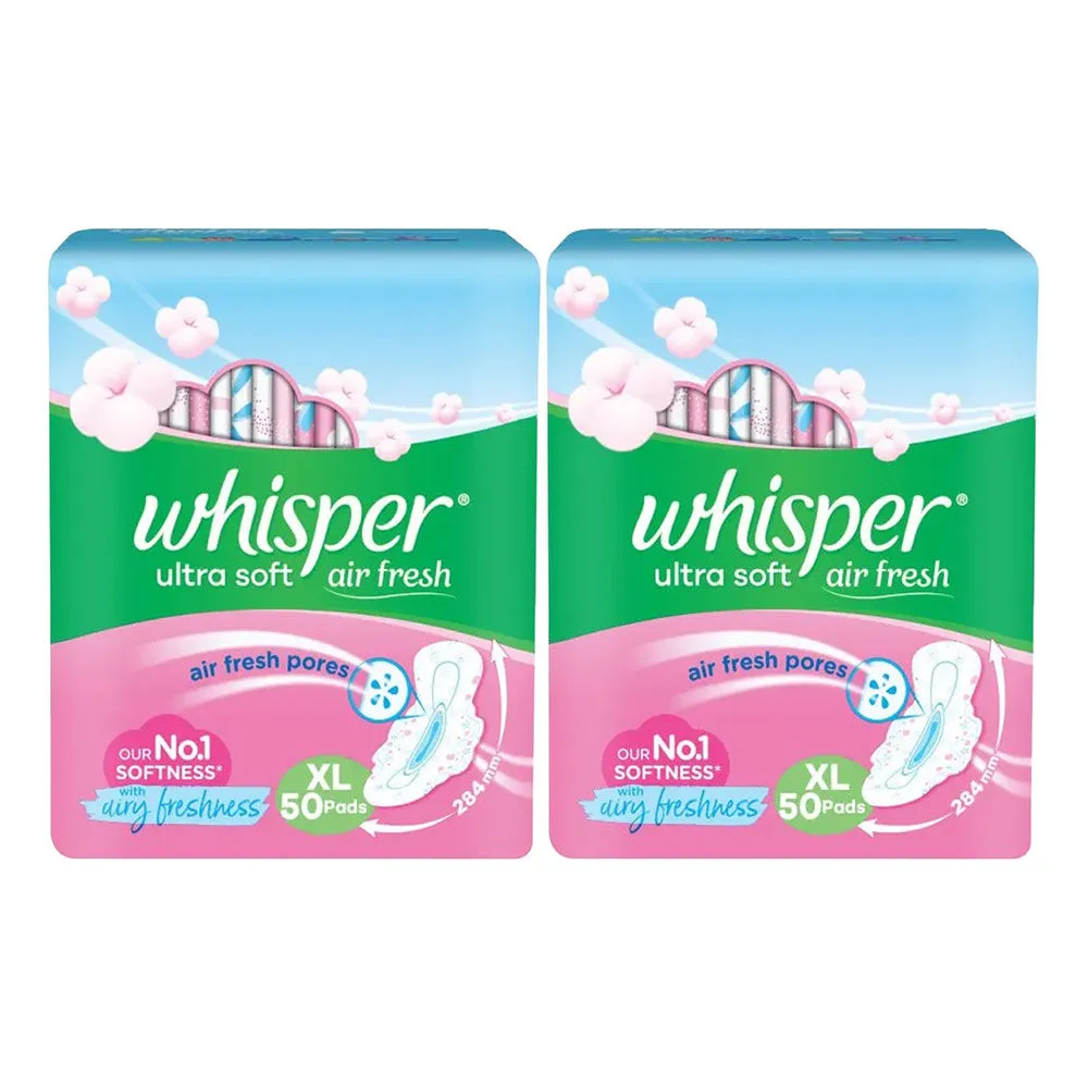 Whisper Soft Sanitary Pads For Women - Pack Of 2