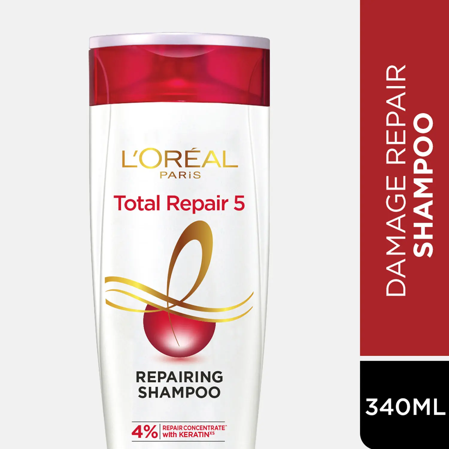 L'Oreal Paris Shampoo, For Damaged and Weak Hair, With Pro-Keratin + Ceramide, Total Repair 5, 340 ml