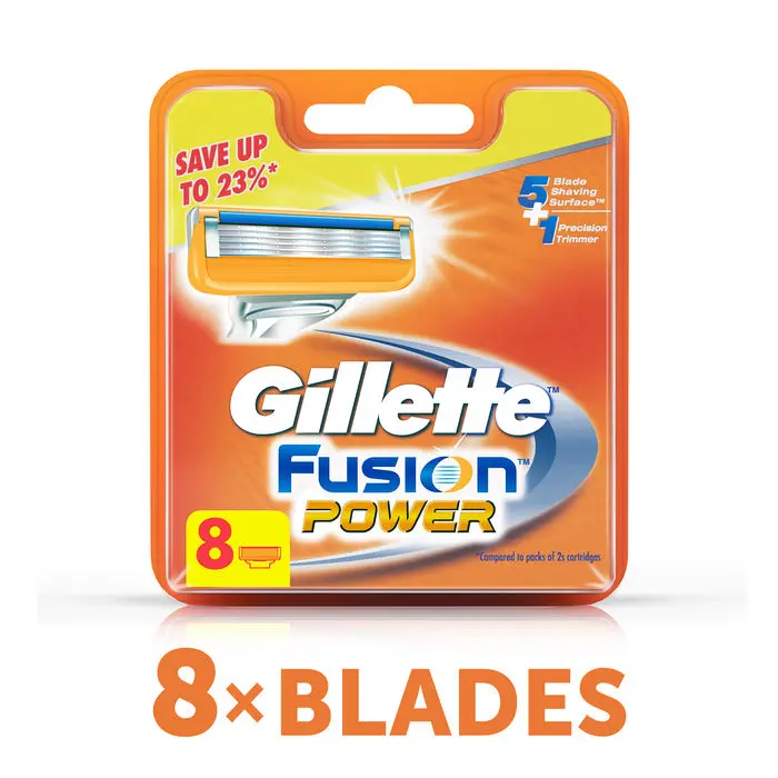 Gillette Fusion Power shaving Razor Blades (Cartridge) 8s pack