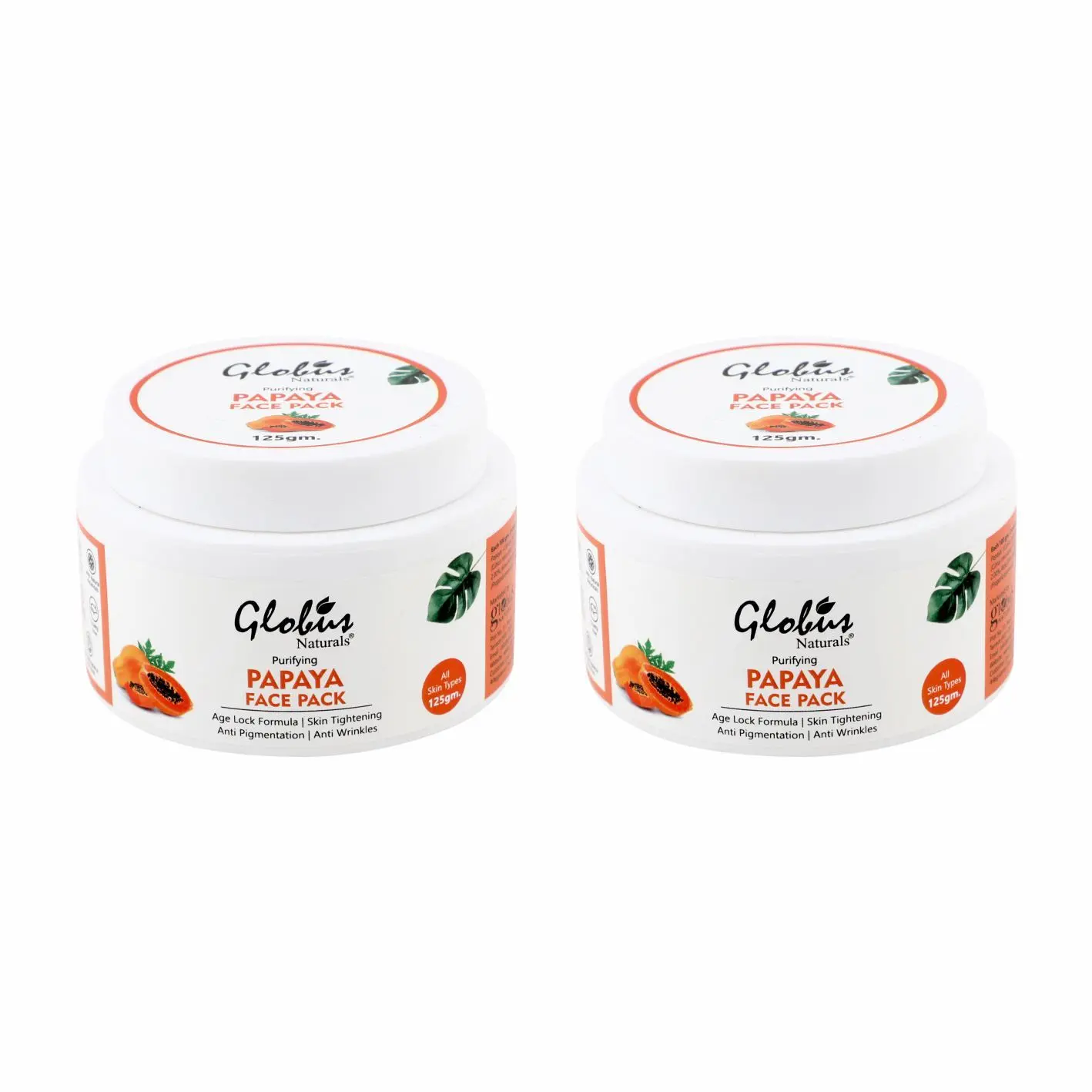 Globus Naturals Purifying Papaya Anti Aging Face Pack (125 g) Pack Of 2