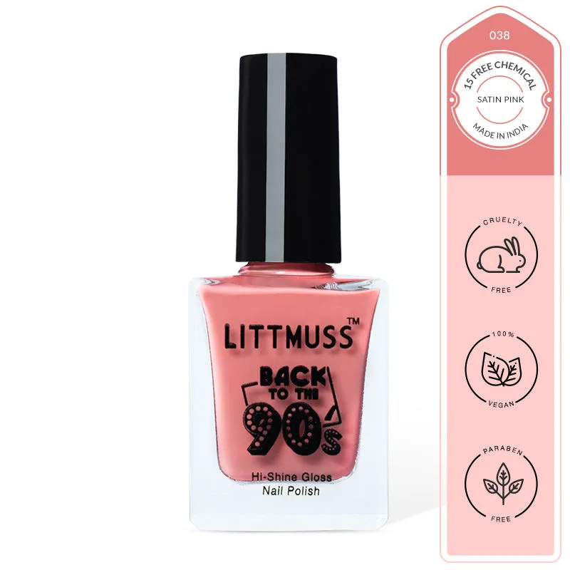 Littmuss Nail Polish Back To The 90'S Hi-Shine Gloss Nail Paint - Satin Pink - 038