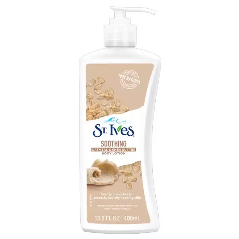 St. Ives Soothing Oatmeal & Shea Butter Body Lotion, 100% Natural Moisturizers