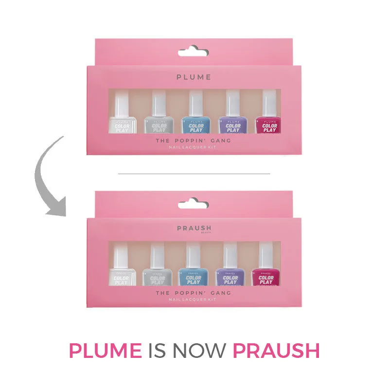 Praush (Formerly Plume) Color Play Long Wear Nail Lacquer Kit - The Poppin Gang