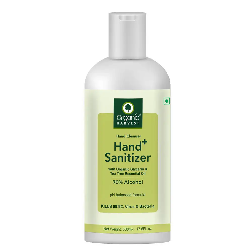 Organic Harvest Hand Cleanser & Sanitizer,  Fragrance Free  500 ml  Kills 99.9% Virus & Bacteria