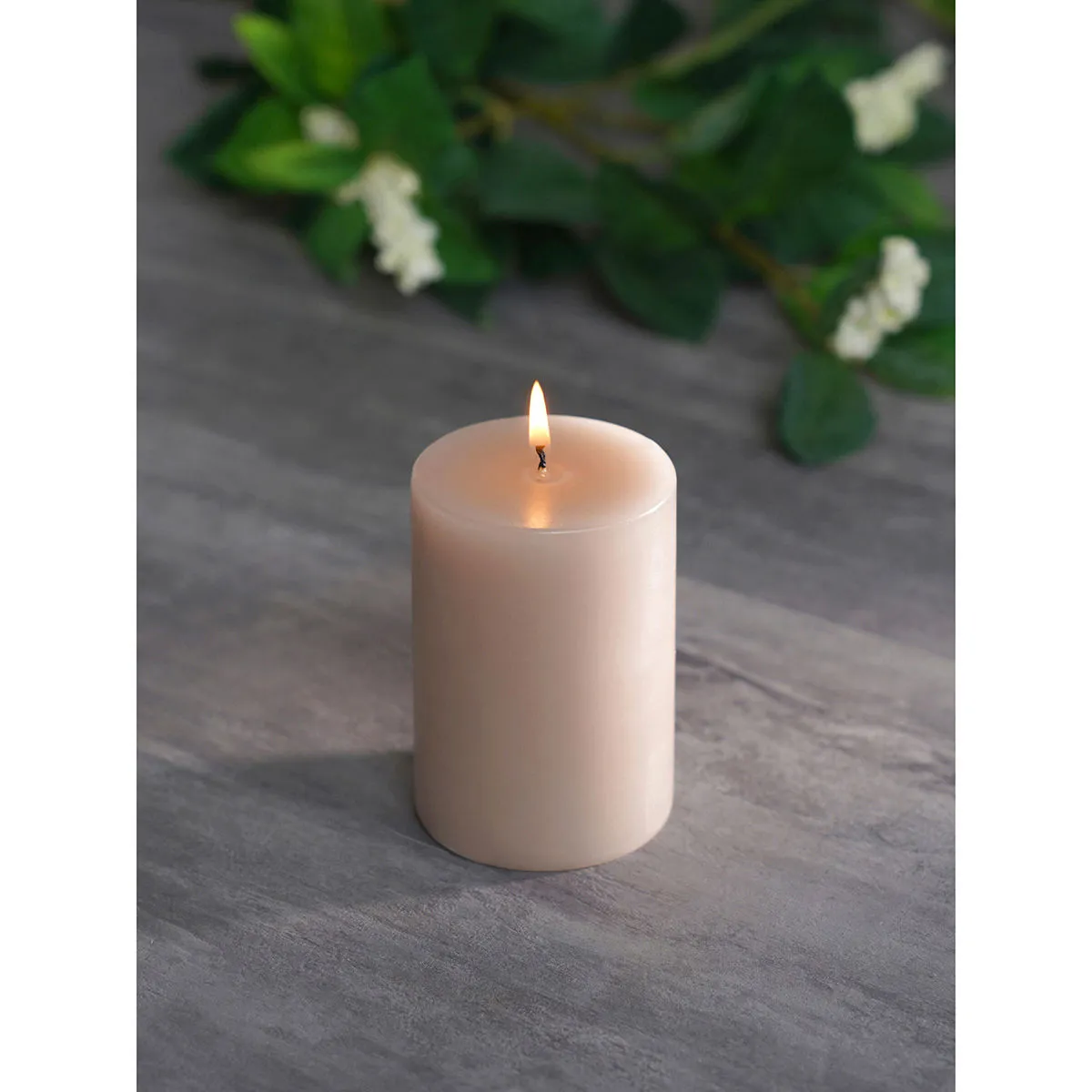 Pure Home + Living Grey Divine Pillar Candle Large (Set of 2)