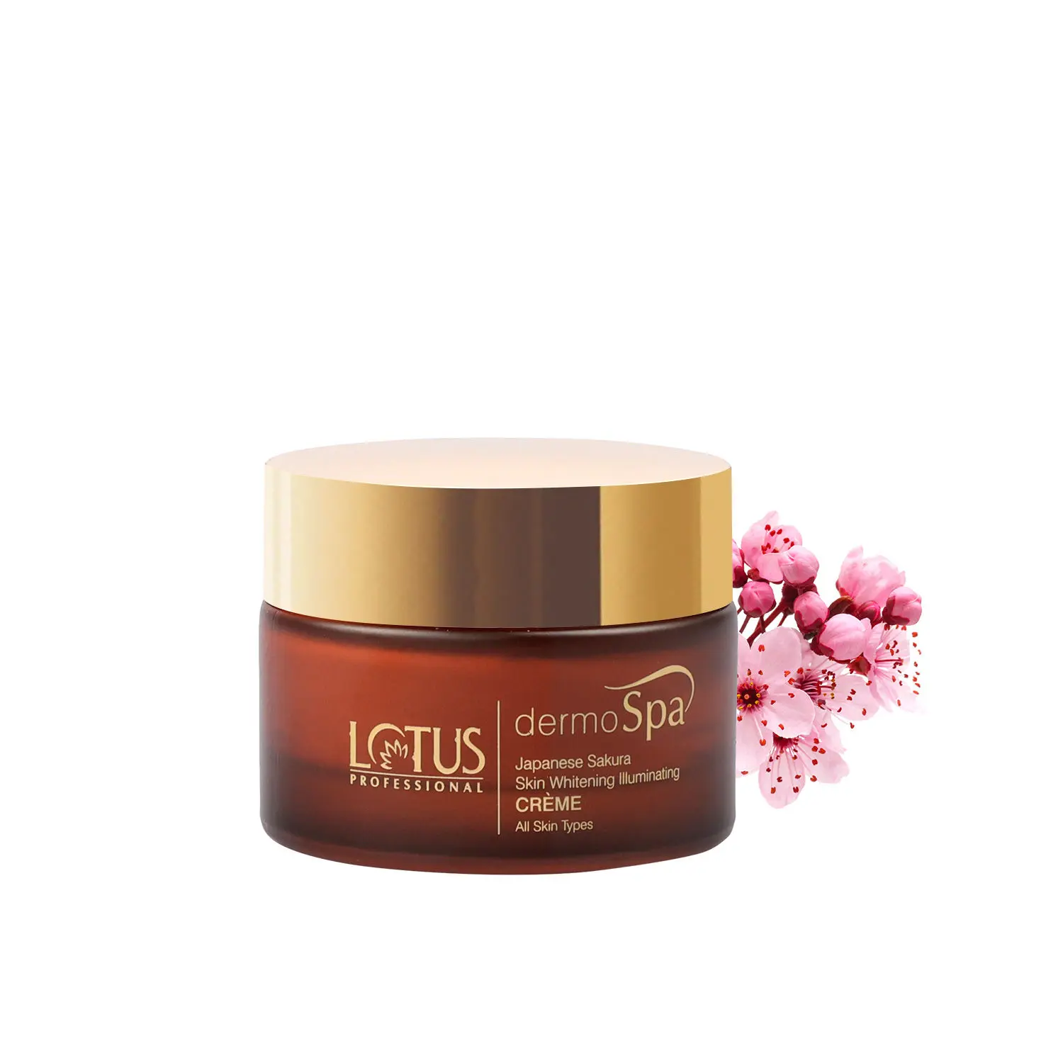 Lotus Professional DermoSpa Japanese Sakura Skin Whitening & Illuminating Day Cream | SPF 20 | Preservative Free | 50g
