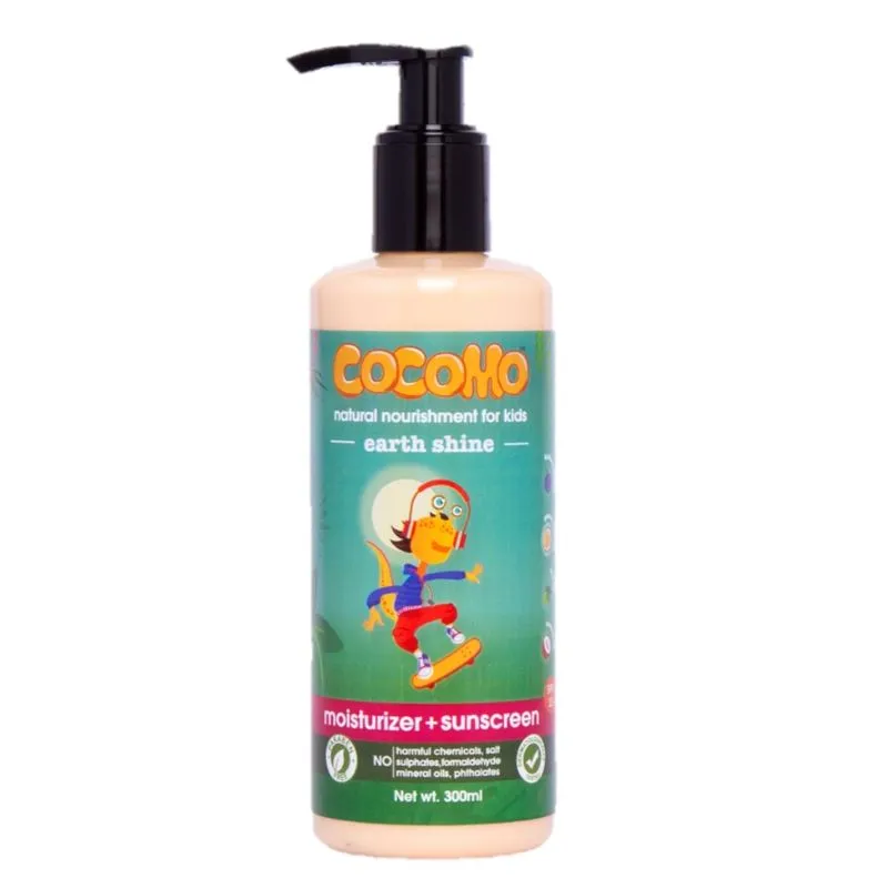 Cocomo Natural Kids Moisturizer+Sunscreen- Coconut & Olive Oil- Spf 15 - Earth Shine (Age 4+)