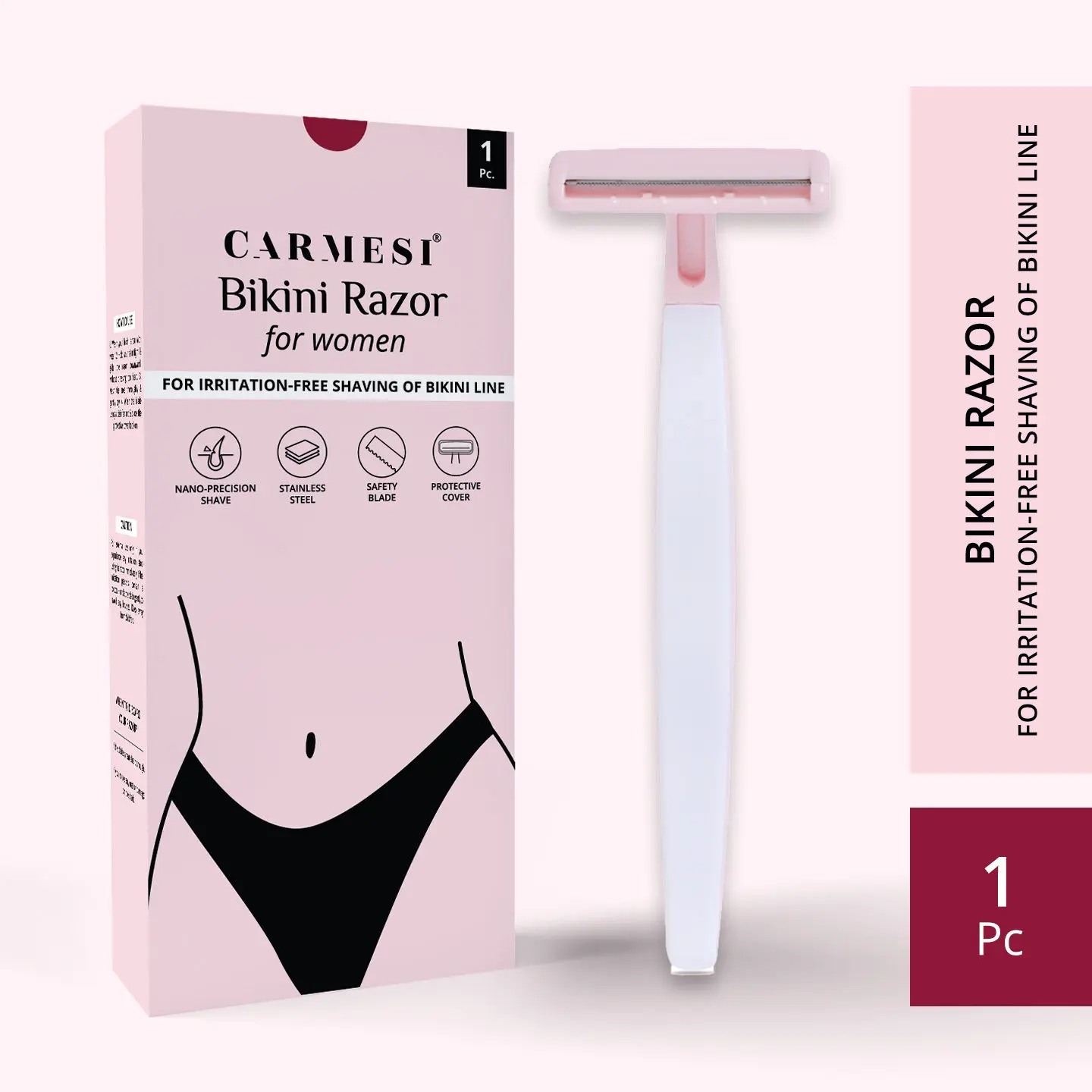 Carmesi Bikini Razor for Women | For Irritation-Free Shaving of Bikini Line | Precision Shave