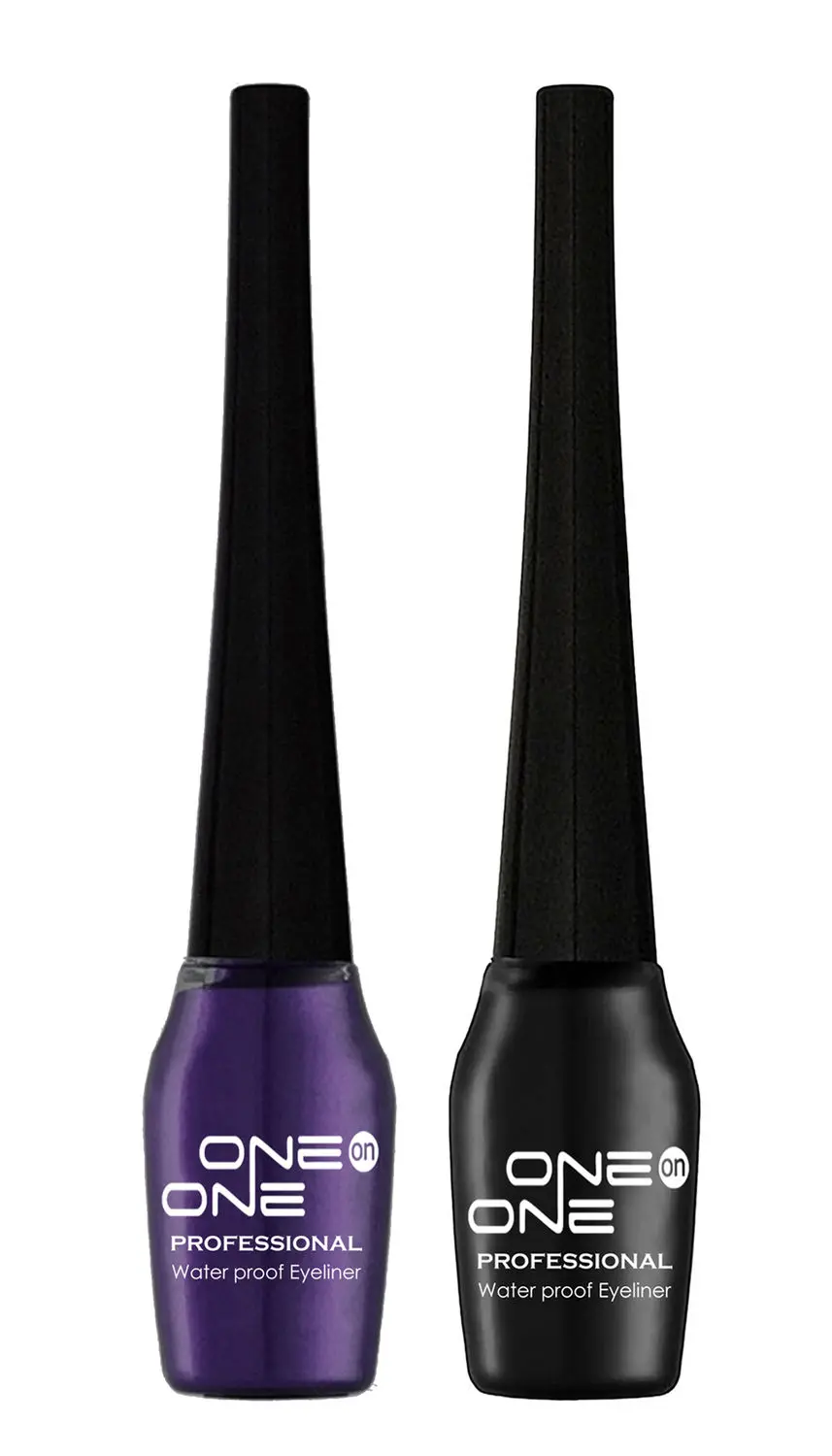 ONE on ONE Waterproof Eyeliner, Set of 2 (Black and Purple)