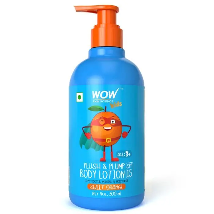 WOW Skin Science Kids Plush & Plump Body Lotion With SPF 15 - Sweet Orange (300 ml)