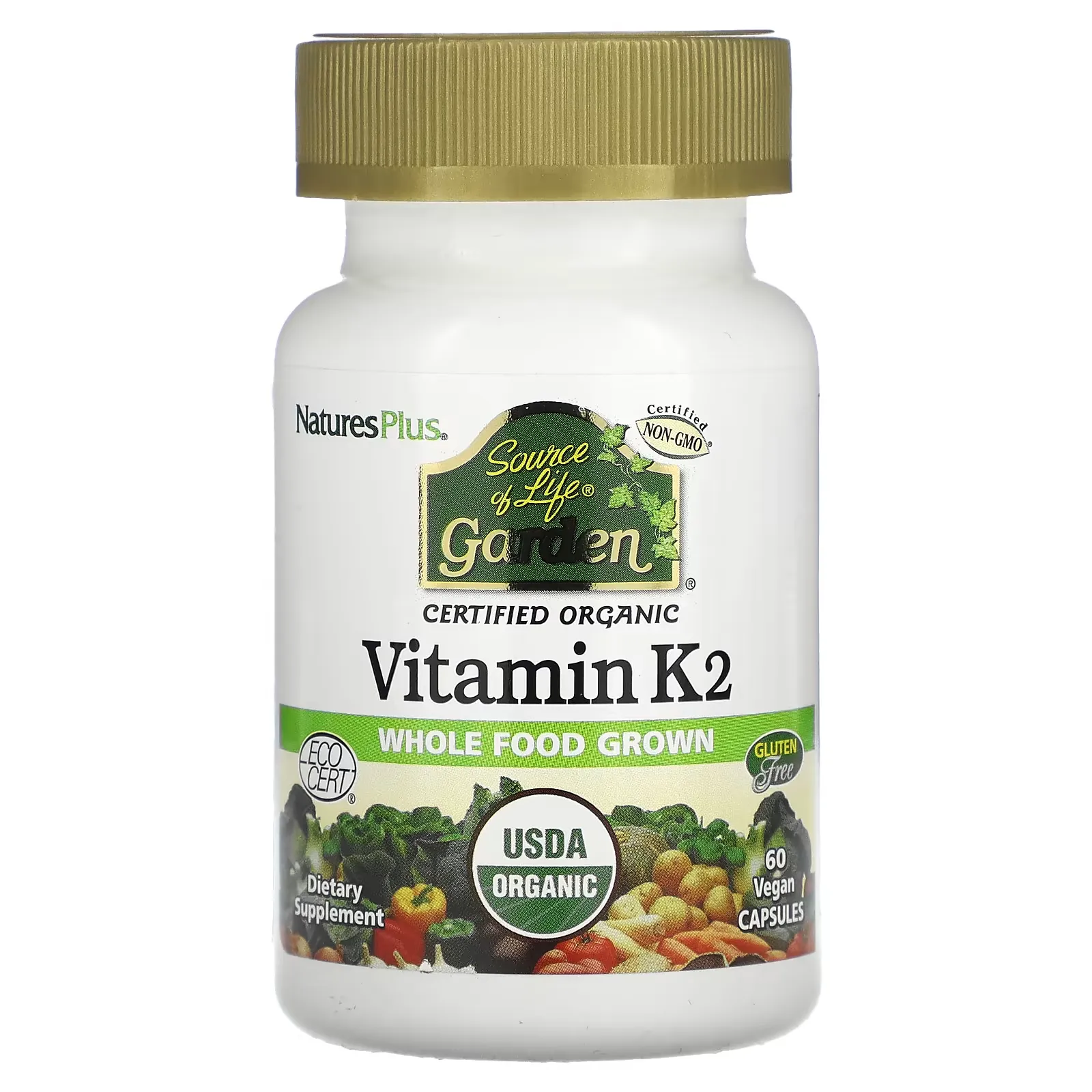 Source of Life, Garden, Organic Vitamin K2, 60 Vegan Caps